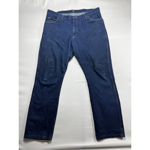 Wrangler Men's 47MWZ Regular Fit Straight Leg Western Blue Jeans - Size 40x32 - Picture 1 of 5